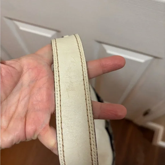 Coach Y2K L0773-11772 Bleeker Denim Signature C Flap Satchel w White Leather GUC - Picture 8 of 16